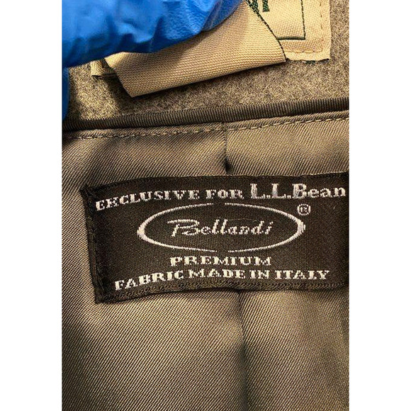 L.L. Bean Gray Wool Button Up Coat Women's Size 12-Pet - Bellandi - Picture 3 of 5